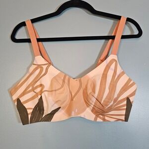 Knix Women's Size 5 Wireless Comfort Bra Abstract Print Adjustable Straps